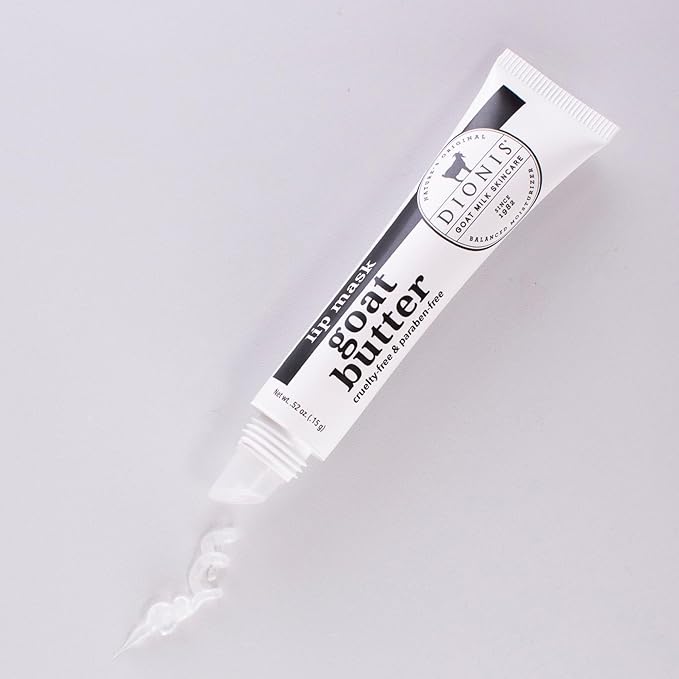 Dionis Goat Butter Overnight Leave On Lip Mask - Raspberry, Goat Milk, Jojoba & Moringa Oils Moisturize & Repair Cracked, Chapped & Dry Lips - Chocolate Shortbread Scented Formula Stays On All Night-Velvo Beauty