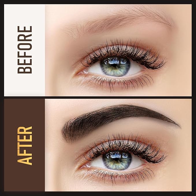 Eyebrow Pen, Soleira Waterproof Eyebrow Pencil with 4 Tip Microblading Eyebrow Pen and Dual-ended Eyebrow Brush, for Natural-Looking Brows, Long-Lasting, Soft Brown-Velvo Beauty