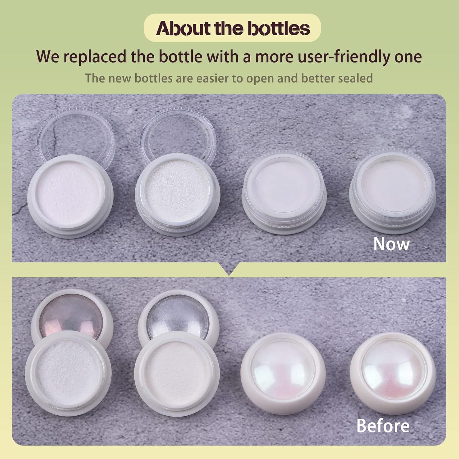 Artdone 4 Jars Chrome Nail Powder Metallic Mirror Effect Pigment Chrome Iridescent Aurora Nail Glitter Mermaid White Pearl Glitter Dust Kit for Gel Polish Nail Art Decoration, Resin Craft-Velvo Beauty