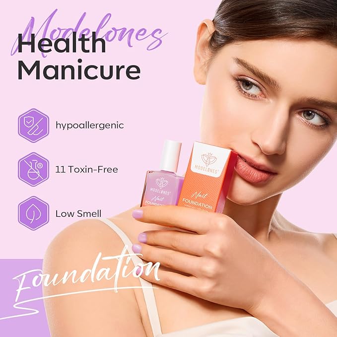 modelones Nail Strengthener Jelly Purple Nail Repair for Damaged Nails Strengthening Polish 15ml Nail Growth and Strengthener Natural Concealer Foundation Nail Care Gifts for Women-Velvo Beauty