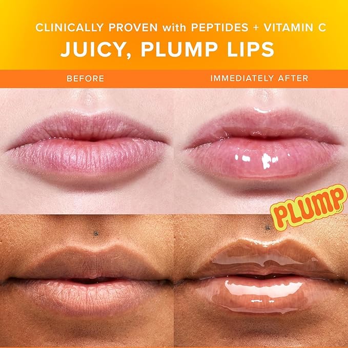 Farmacy Peptide Lip Balm - Lip Smoothie Hydrating Lip Balm with Vitamin C to Visibly Plump + Smooth Lip Lines - Nourishing Lip Treatment with a High-Gloss Finish - Mango (10g)-Velvo Beauty