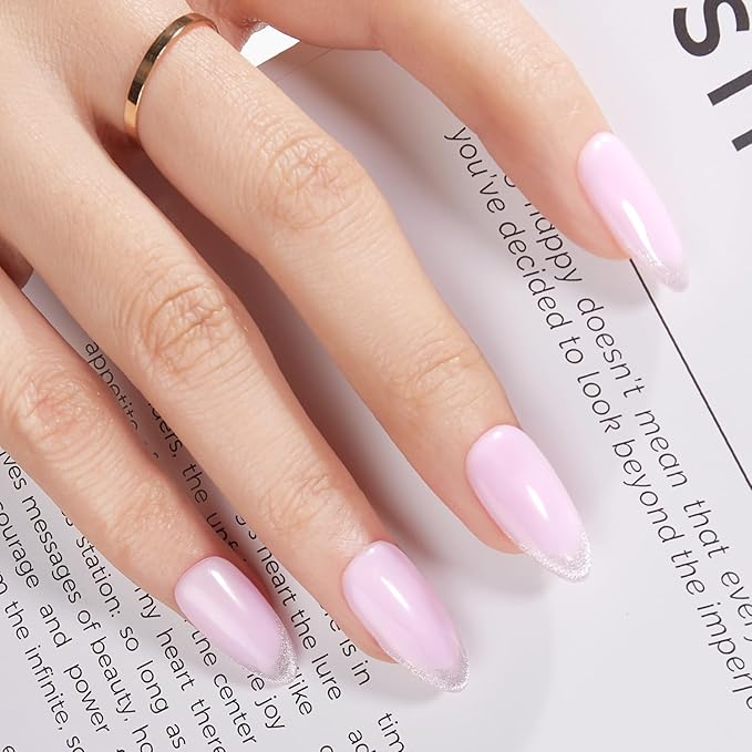 modelones Builder Nail Gel, 8-in-One Baby Pink Builder, Pastel Pink Rubber Base Gel Polish, LED Lamp Cured Color Base Hardener Apex Building Strengthener Extension for DIY Salon Girls Home-Velvo Beauty