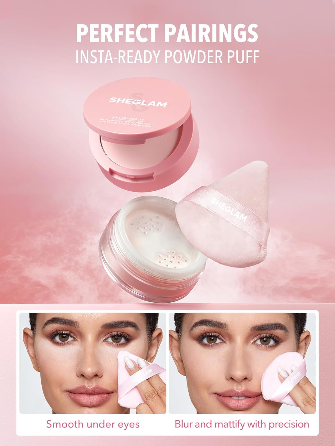 SHEGLAM Insta-Ready Face Powder Loose Under Eye Setting Powder-Bubblegum-Velvo Beauty