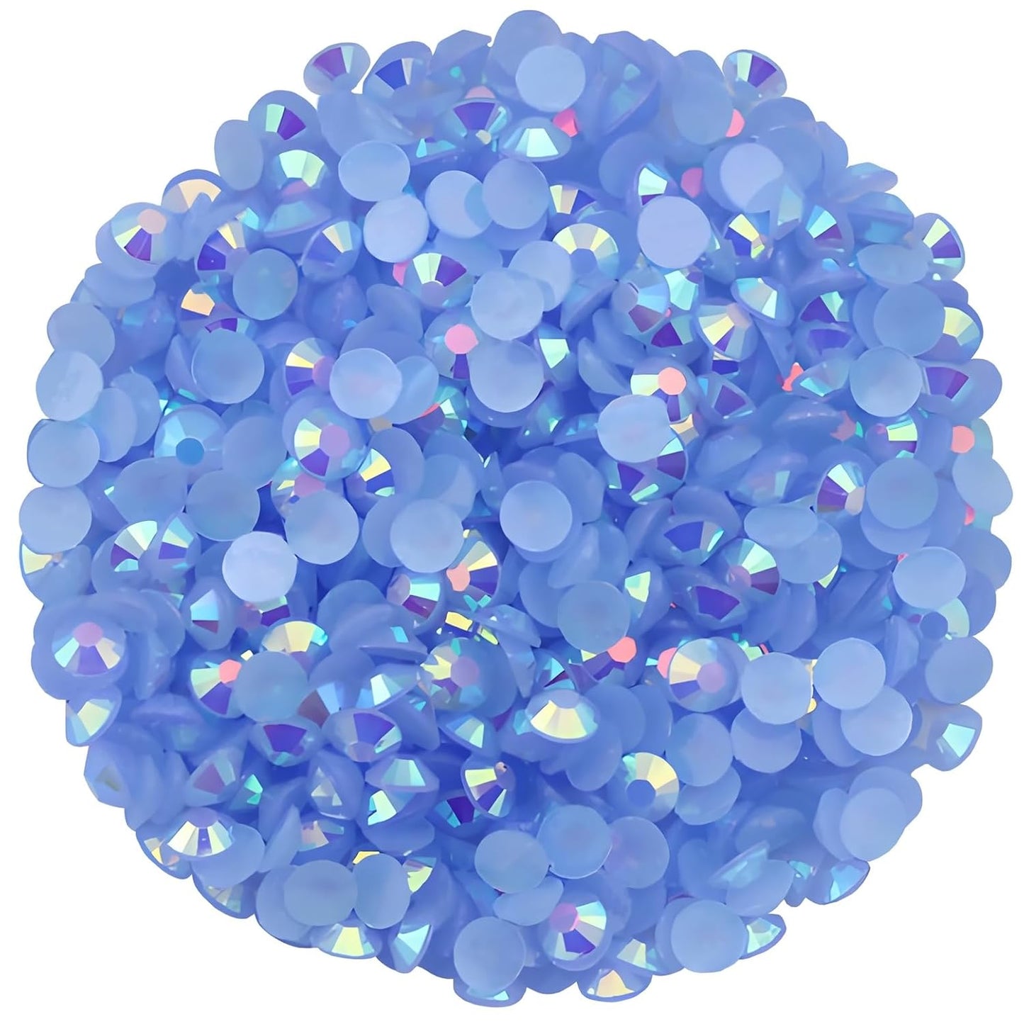4500 Pcs SS12 3mm AB Flatback Rhinestones for Nails Art Crafts Glitter Round Shine Gems Crystals DIY Clothes Shoes （Light Sapphire AB）-Velvo Beauty