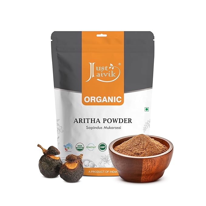 100% Organic Certified Aritha Powder (Soap Nut Powder) 227g /0.5 LB/ 08oz - Organic Hair Cleansing and Conditioning Product-Velvo Beauty