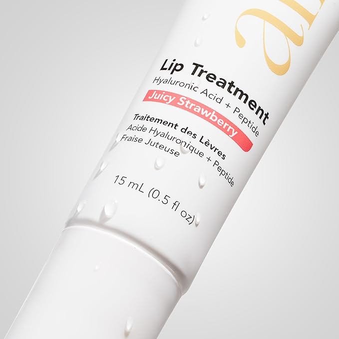 Alfie Hyaluronic Acid Lip Booster -Strawberry Flavor -15ml/0.5 Fl. Oz -Peptide Lip Treatment -Lip Plumper & Filler -Lip Serum & Moisturizer -Lip Volume Hydrating Treatment -Vegan Friendly, Non-Toxic-Velvo Beauty