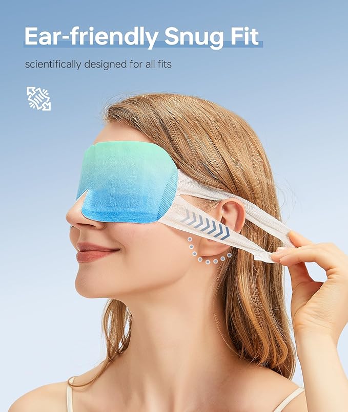 Hyaluronic Acid Self Heating Warm Compress for Eyes, Heated Eye Mask for Fast Relief of Dry Eyes, 14 Pack Steam Eye Mask, Moisturizing & Highly Effective Steam Eye Mask-Velvo Beauty