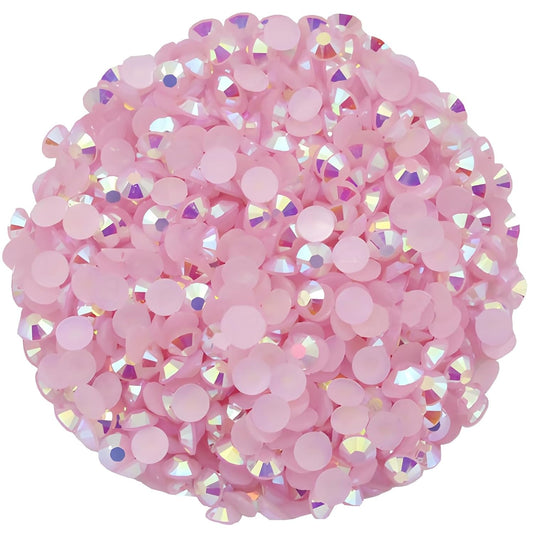 4500 Pcs SS12 3mm AB Flatback Rhinestones for Nails Art Crafts Glitter Round Shine Gems Crystals DIY Clothes Shoes （Light Pink AB）-Velvo Beauty