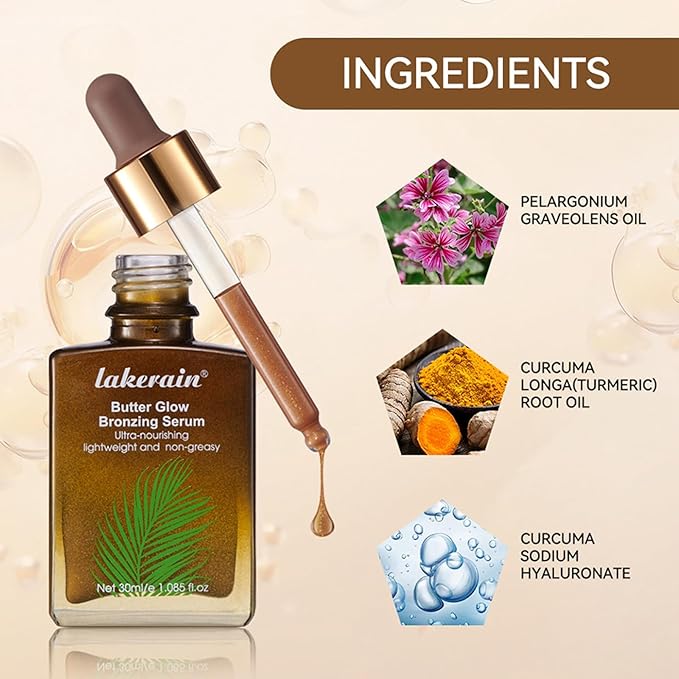 Butter Glow Bronzing Serum, Facial Bronzing Serum, Bronzing Drops For Face, Face Bronzing Drops, For Radiant, Natural, Sunkissed Complexion-Velvo Beauty
