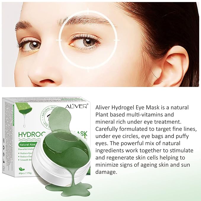 Under Eye Patches -30 Pairs, Collagen Eye Mask for Dark Circles, Puffy Eyes, Wrinkles Treatment, Aloe Eye Bags with Hyaluronic Acid and Collagen, Moisturizing & Anti-Aging-Velvo Beauty