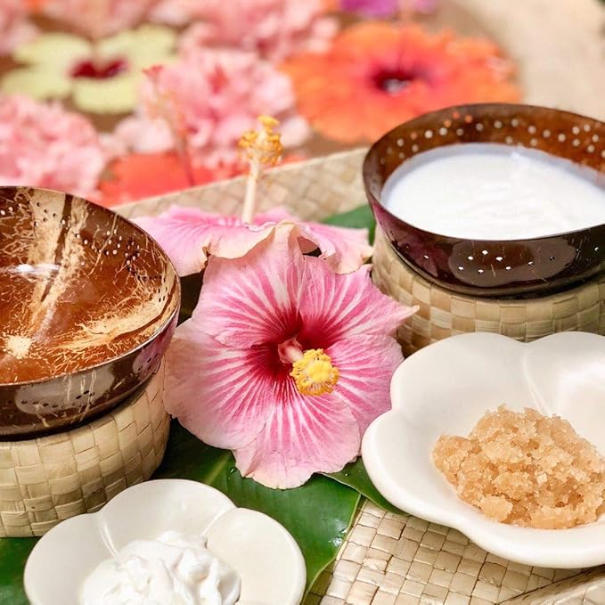 Pure Fiji Spa Gifts for Women and Man - Body Gift Box Include: Sugar Scrub , Bath and Body Oil, Body Butter and Body Lotion, Scent Coconut Lime Blossom-Velvo Beauty