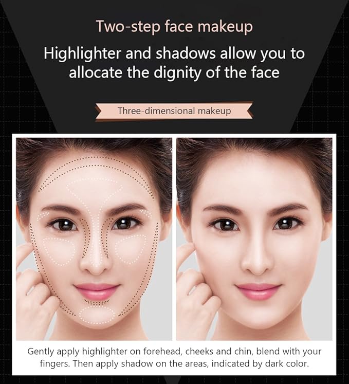 BIOAQUA Play 109 Face Stick Contour Duo 2 in 1 Highlighter Pencil (#02 IVORY WHITE / LIGHT COFFEE)-Velvo Beauty