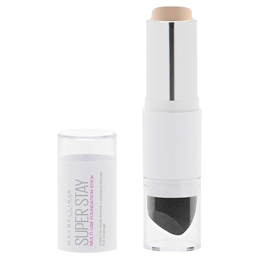 Maybelline New York Super Stay Foundation Stick For Normal to Oily Skin, Natural Ivory, 0.25 oz.-Velvo Beauty