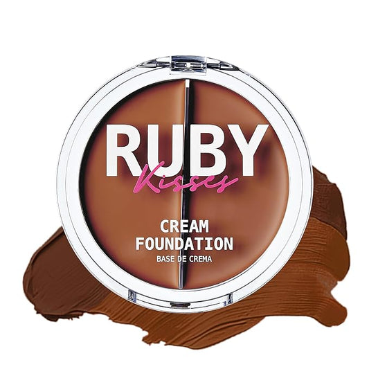 Ruby Kisses 3D Face Creator Cream Foundation & Concealer, 12 Hours Long Lasting, Medium to Full Coverage, Non-Greasy, Ideal for Makeup & Contour Palette (Level 14)-Velvo Beauty