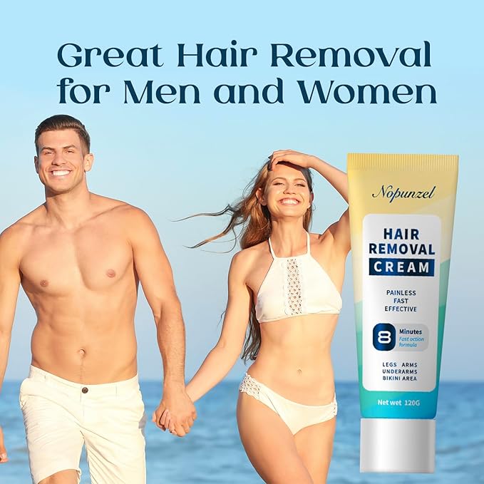 Hair Removal Cream for Women, Men - Bikini, Intimate Areas - Painless Depilatory for Body, Legs, Arms, Underarms, Private Areas - 120g-Velvo Beauty