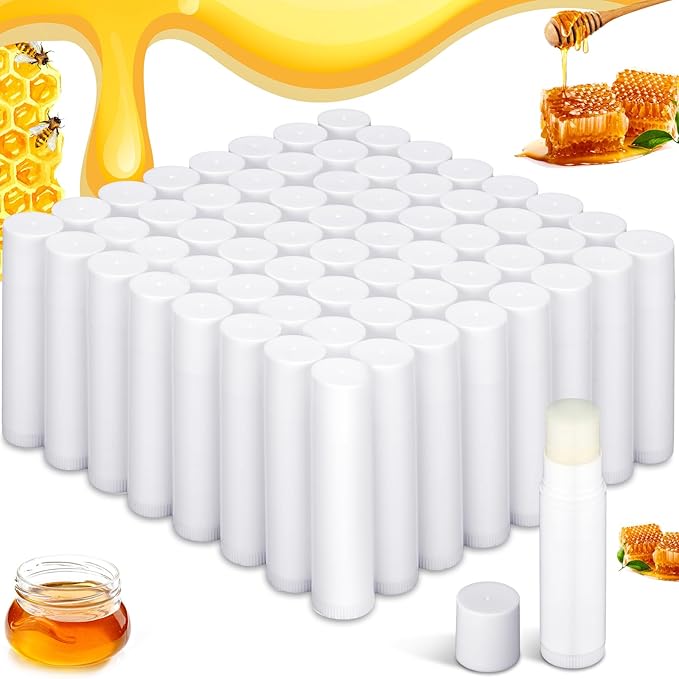 Demissle 150 Pcs Unlabeled Lip Balm Bulk Chapped Stick Blank Mini Lip Balm Gifts Moisturizing Lip Balms Favors for Women Homeless Wedding Bridal Shower Favors Baby Shower Guests Favors(Honey)-Velvo Beauty