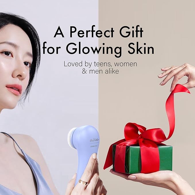 NågraCoola Electric Facial Cleansing Brush – Rechargeable Waterproof Face Scrubber for Women & Men, 2 Brush Heads for Deep Pore Cleansing & Gentle Exfoliation, 3 Speeds, Auto-Timer-Velvo Beauty