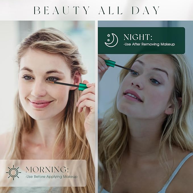 Eyelash Growth Serum: Promotes natural lash growth for longer, thicker, and stronger lashes while nourishing lash health. Vegan, cruelty-free & gentle on sensitive eyes. 3mL (2-month supply)-Velvo Beauty