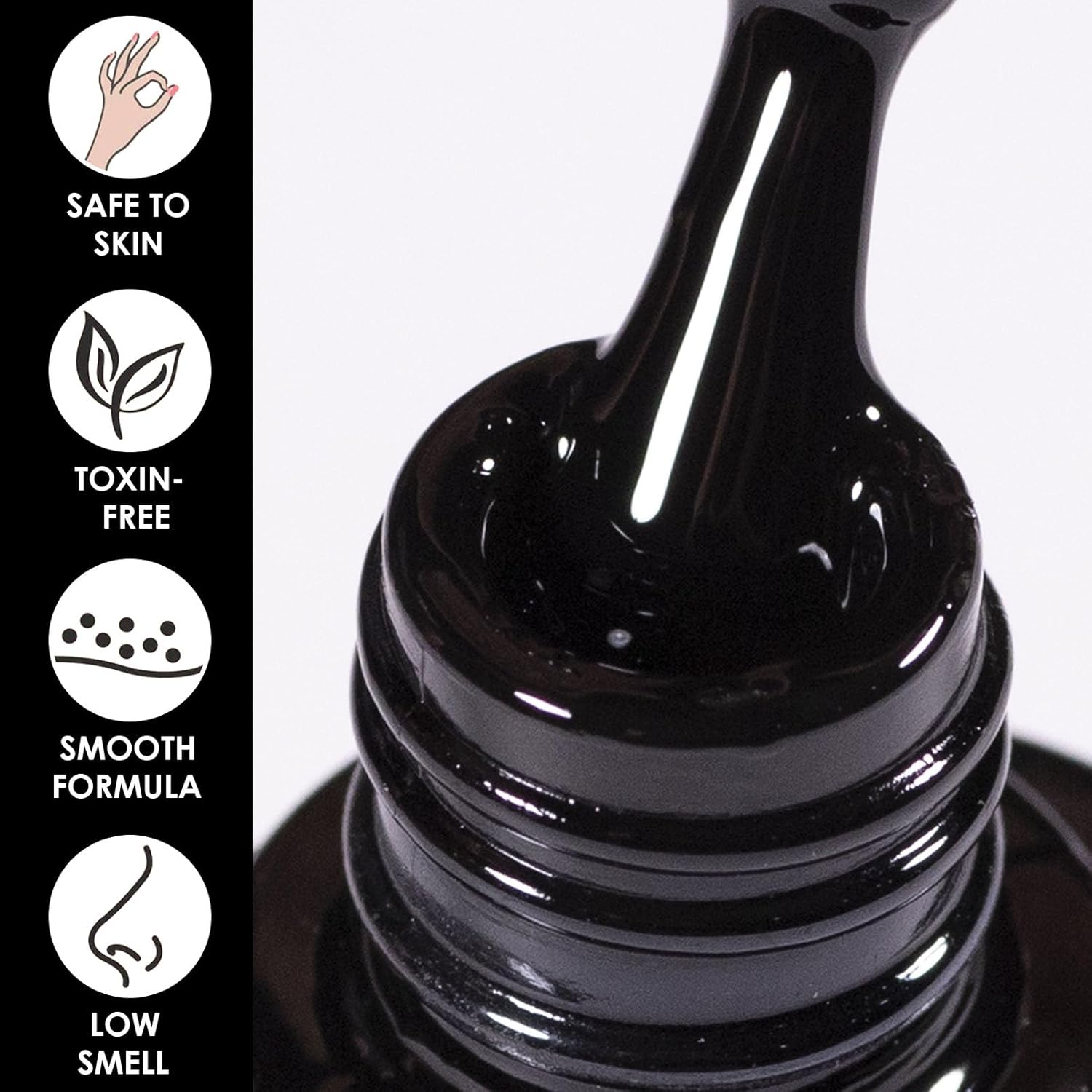 Matte Black Nail Polish - Matte Finish Black Fingernail Polish - Fast Drying Nail Varnish Mist Effect - Silky Velvet Nail Lacquer For Women Girls Manicure DIY at Home - No Need Bake-Velvo Beauty