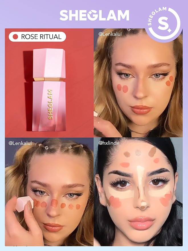 SHEGLAM Liquid Blush Makeup for Cheeks Matte Finish - Rose Ritual-Velvo Beauty