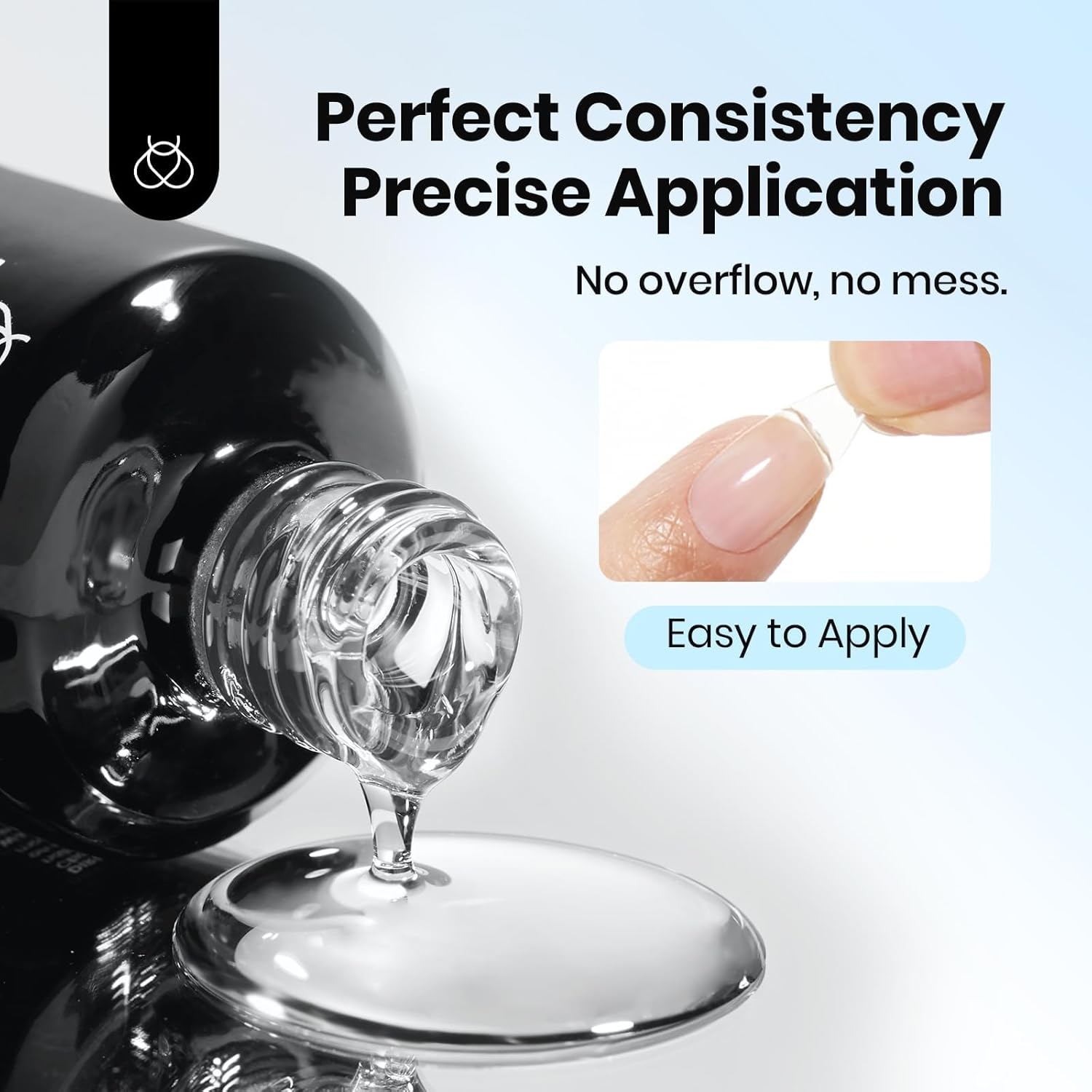 Beetles 2Pcs 15ml HEMA-Free Nail Glue Gel for Acrylic Nail Tips & Clear Press On Nails, Super Strong U V Nail Glue for Nail Extensions, DIY Long Lasting Nail Gel Kit-Velvo Beauty