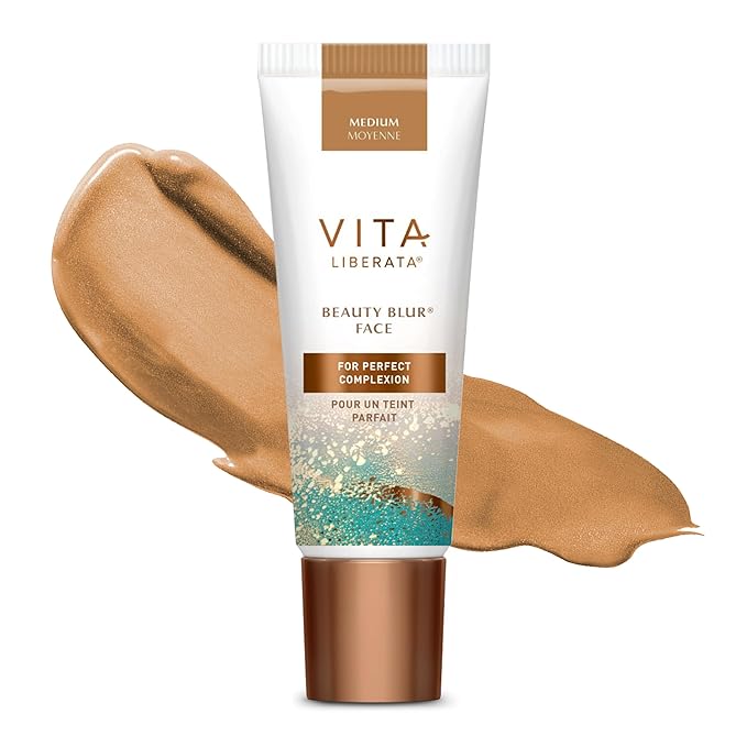 Vita Liberata Beauty Blur Face - Medium, BB Cream, Hydrating Skin Finish, Radiant Glow & Flawless Complexion, 1.01 fl oz-Velvo Beauty