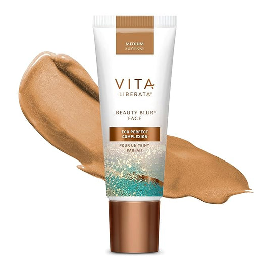 Vita Liberata Beauty Blur Face - Medium, BB Cream, Hydrating Skin Finish, Radiant Glow & Flawless Complexion, 1.01 fl oz-Velvo Beauty