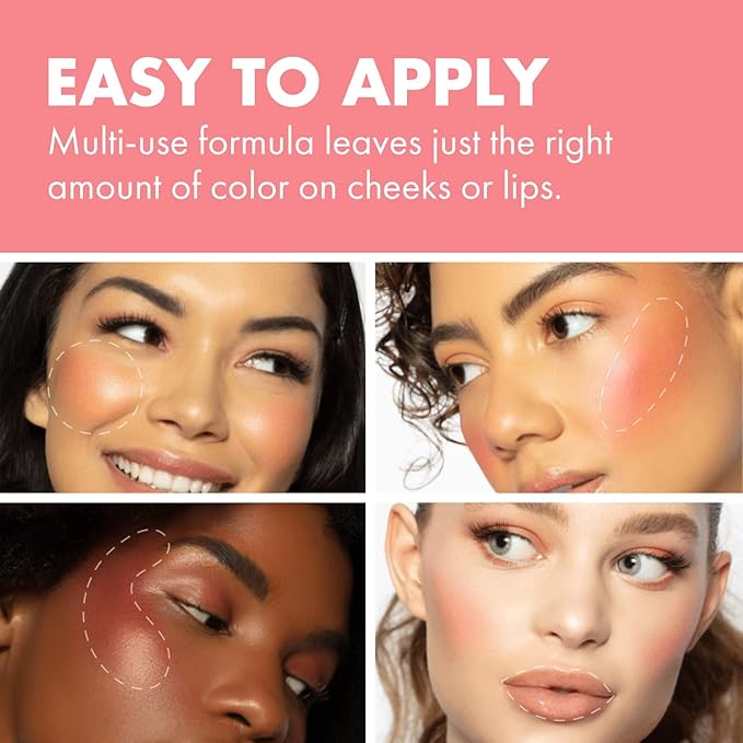 Milani Cheek Kiss Liquid Blush Makeup - Blendable & Buildable Cheek Blush, Lightweight Liquid Blusher and Cheek Color (Cheeky Coral)-Velvo Beauty