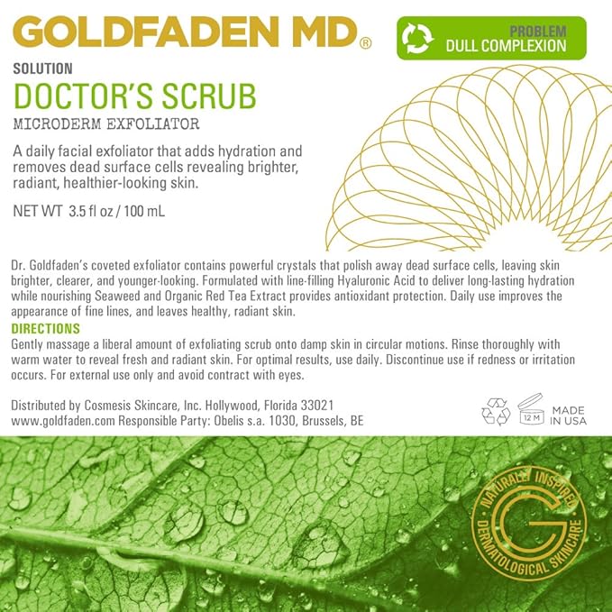 GOLDFADEN MD Doctors Scrub Microdermabrasion Grapefruit Oil, 3.5 Fl Oz-Velvo Beauty
