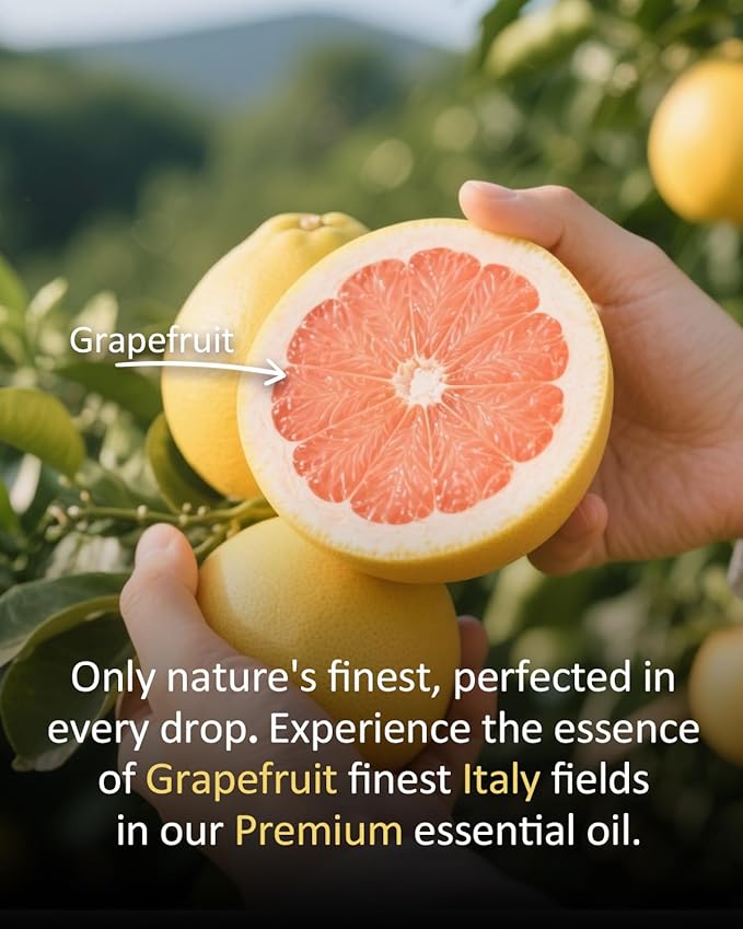 Pure Grapefruit Essential Oil - Fresh Citrus Scent Aromatherapy for Diffusers, Candle Soap Making, Massage Oil 4 Fl Oz-Velvo Beauty