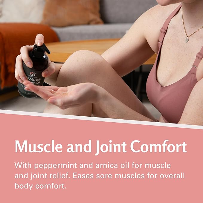 Arnica Sore Muscle Massage Oil for Massage Therapy - with Collagen Stem Cells Arnica and Menthol - Multipurpose Instant Absorption Full Body Massage Oil by M3 Naturals (Pack of 2)-Velvo Beauty