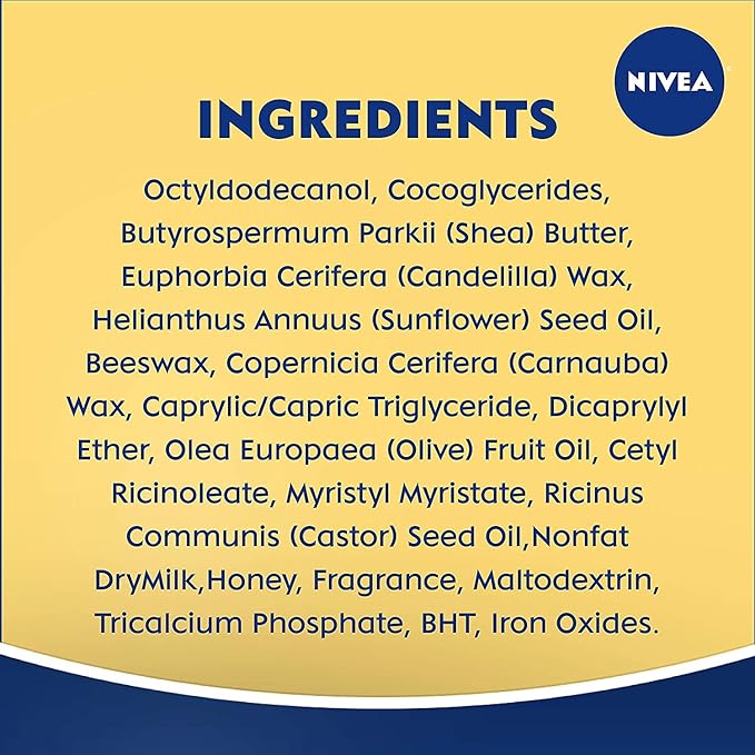 NIVEA A Kiss of Milk & Honey Natural Defense & Soothing Lip Care 0.17 oz-Velvo Beauty
