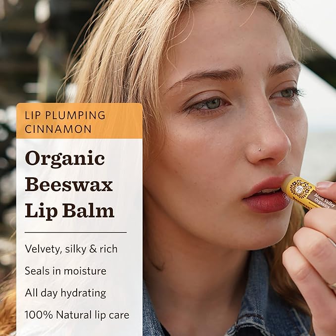 Moon Valley Organics Beeswax Lip Balm for Moisturizing Lips and Cuticles (ZINGY CINNAMON, 1-Pack)-Velvo Beauty