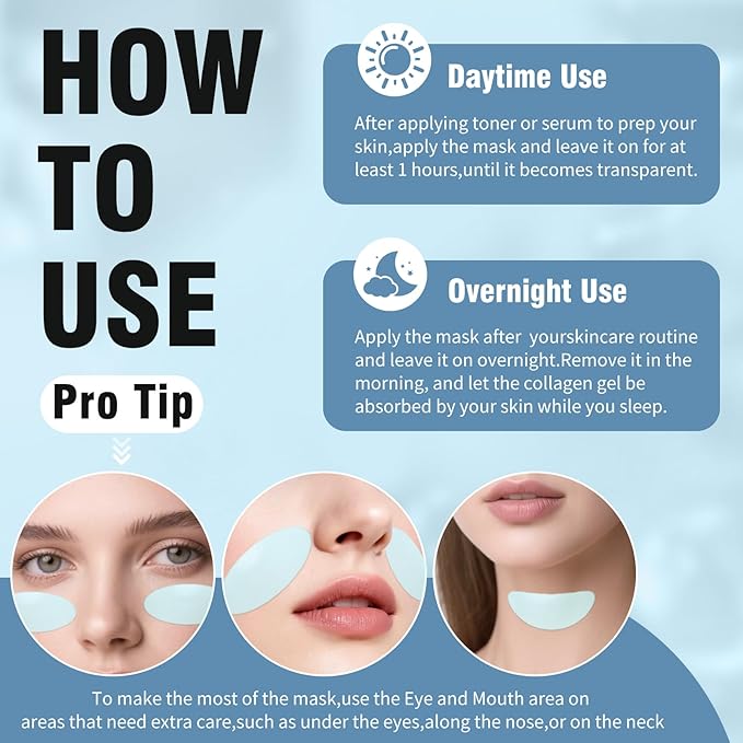 ISTON Overnight Collagen Face Mask - Intense Hydration & Anti-Aging - With 5 Hyaluronic Acids, Peptides & Plant Extracts - Reduce Fine Lines, Plump Skin, Minimize Pores -4Pack-Velvo Beauty