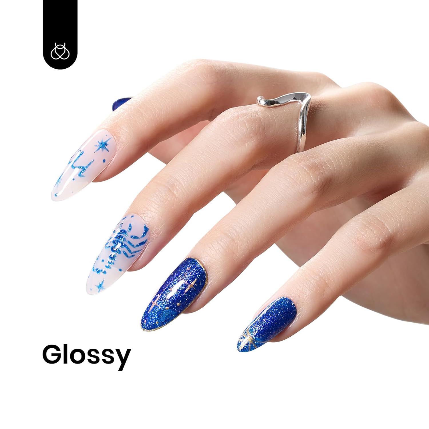 Beetles Glitter Gel Nail Polish, Blue Gel Polish Dark Purple Blue Color Gel Polish Soak Off Gel Nail Art Salon Nail Art DIY Home Nails Gifts for Women Women Manicure, 1 Pcs 15ml-Velvo Beauty