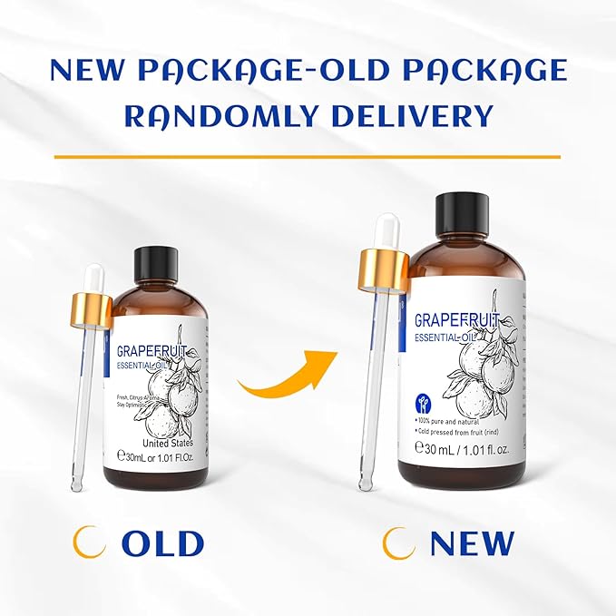 HIQILI 30 ml Grapefruit Essential Oil, for Diffuser, Skin Care,100% Pure and Natural - 1 Fl Oz-Velvo Beauty