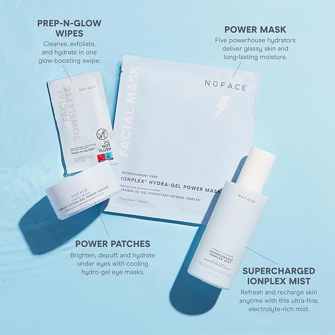 NuFACE Supercharged IonPlex Facial Mist - 3-in-1 Ultra-Fine Hydrating Face Mist & Pore Minimizer with Hyaluronic Acid + IonPlex Technology to Lock in Moisture and Enhance Microcurrent Treatment (5 oz)-Velvo Beauty