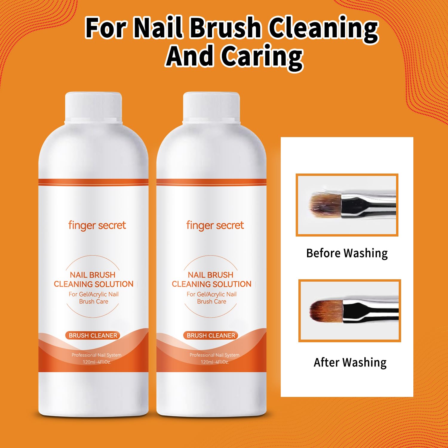 Nail Brush Cleaner 2 packs Nail Brush Cleaner for Gel Polish Nail Brush Cleaner Liquid for Acrylic with Glass Cup Nail Cleaning pads for DIY Salon at Home 8 Fl.Oz-Velvo Beauty