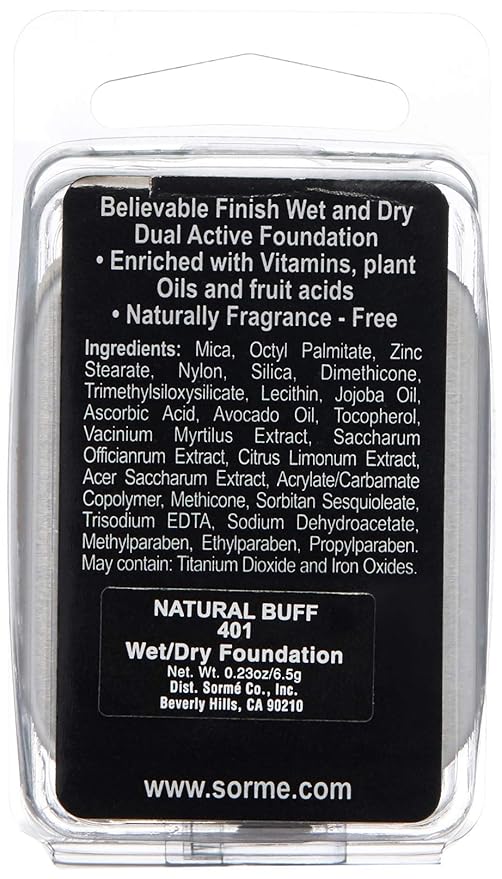 Sorme Cosmetics Believable Finish Powder Foundation Refill in Natural Buff (0.23oz) | Medium to Full Coverage Makeup Foundation Powder | Matte Finish Pressed Powder | Cruelty-Free Powder Makeup-Velvo Beauty