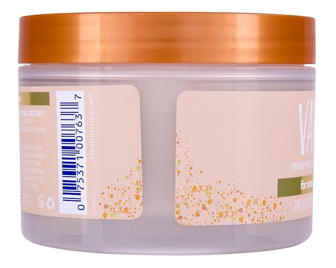 Tree Hut Whipped Shea Body Butter - Vanilla - 8.4 oz - Lightweight, Long-Lasting, Hydrating Moisturizer - Made with Shea Butter-Velvo Beauty