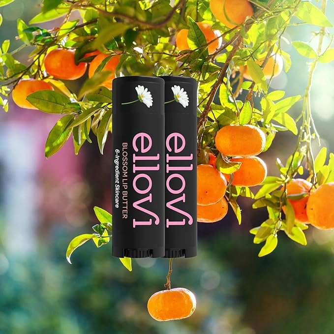 Natural Lip Butter Lip Balm - Blossom - Pure Enough to Eat - Made With Just 6 Vegan Ingredients - 100% Natural & Organic Moisturizing Lip Care for All Day Hydration (2-Pack)-Velvo Beauty