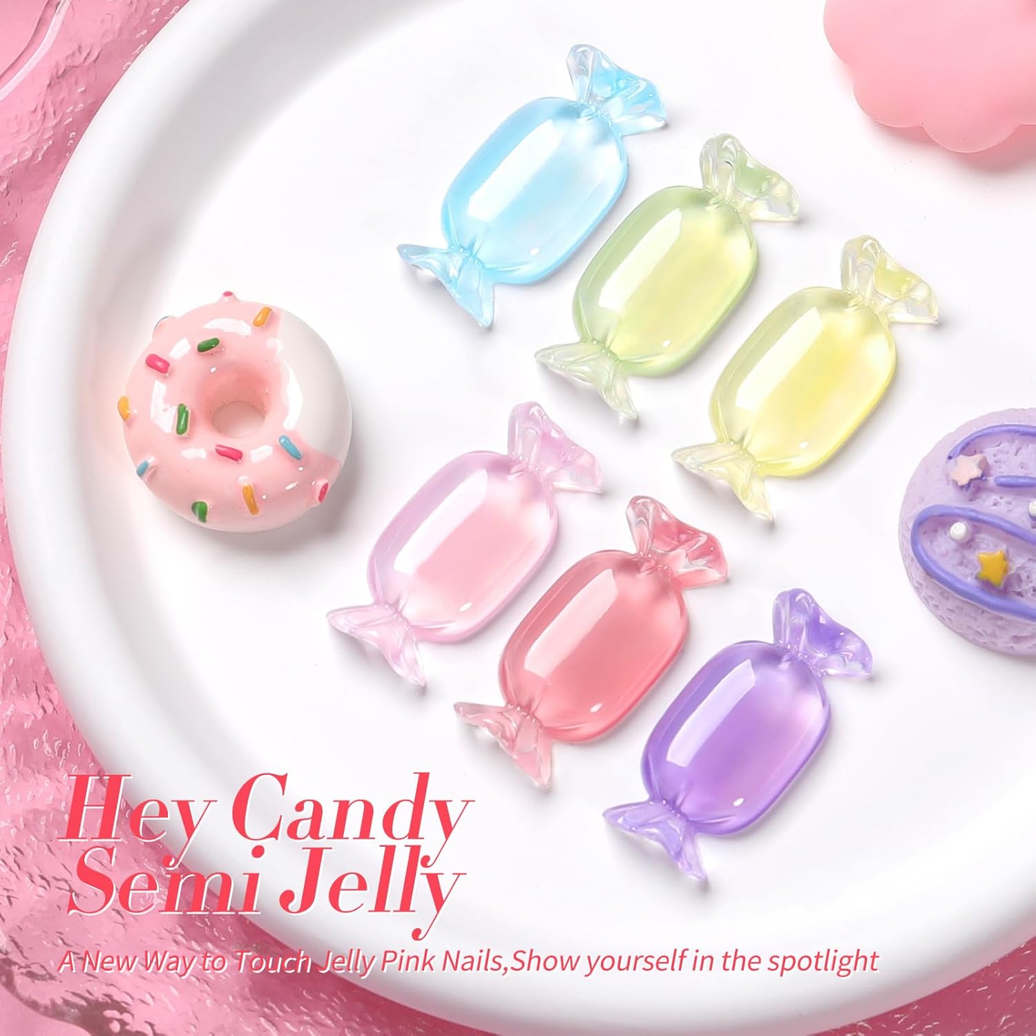 Born Pretty Jelly Pastel Gel Nail Polish Milky Jelly Gel Polish Spring Summer Macaron Candy Sweet Color Translucent Blue Red Green Yellow Pink Purple Easter Gift Nail Art Manicure DIY Home and Salon-Velvo Beauty