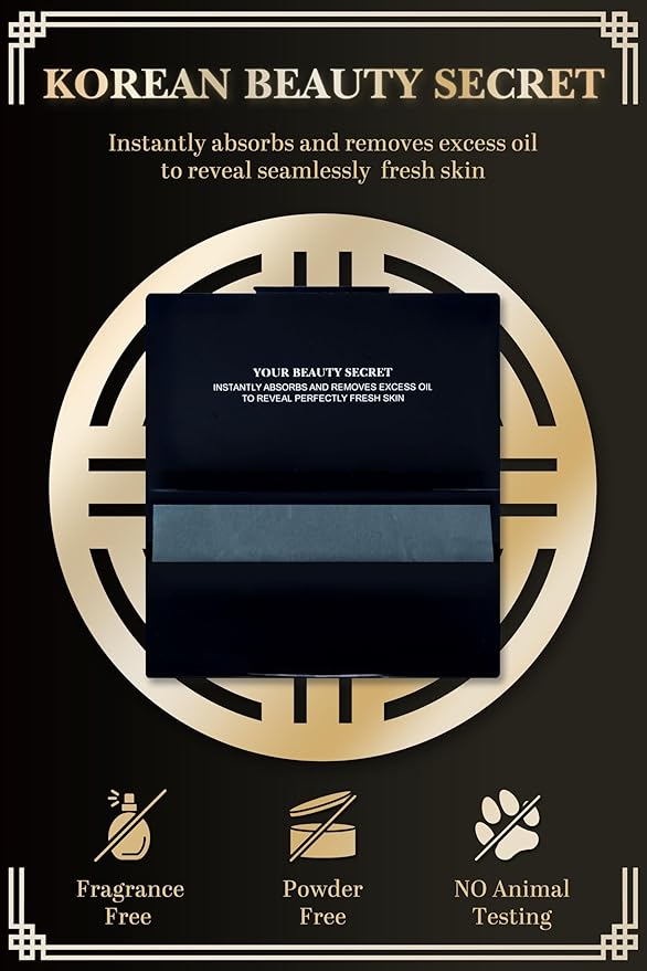 [KPOP Beauty] Makeup Friendly Oil Blotting Paper - DANABE Bamboo Charcoal Face Oil Blotting Sheets | Korean Skincare Oil Absorbing Sheets for Face (4x3.6 in.100 Large Sheets)-Velvo Beauty