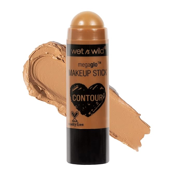 wet n wild MegaGlo Makeup Stick Conceal Contour Brown Oak's On You 1.1oz & Neutral Follow Your Bisque 1oz Bundle-Velvo Beauty