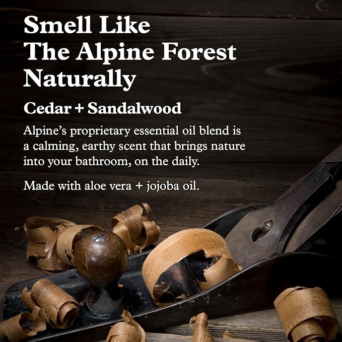 Alpine Provisions Cedar & Sandalwood Shampoo - Naturally Repair, Cleanse, and Hydrate with Essential Oils, Jojoba, Aloe Vera - Vegan, Sulfate & Plastic Free - Plant-Based Hair Care 16.9 FL Oz-Velvo Beauty