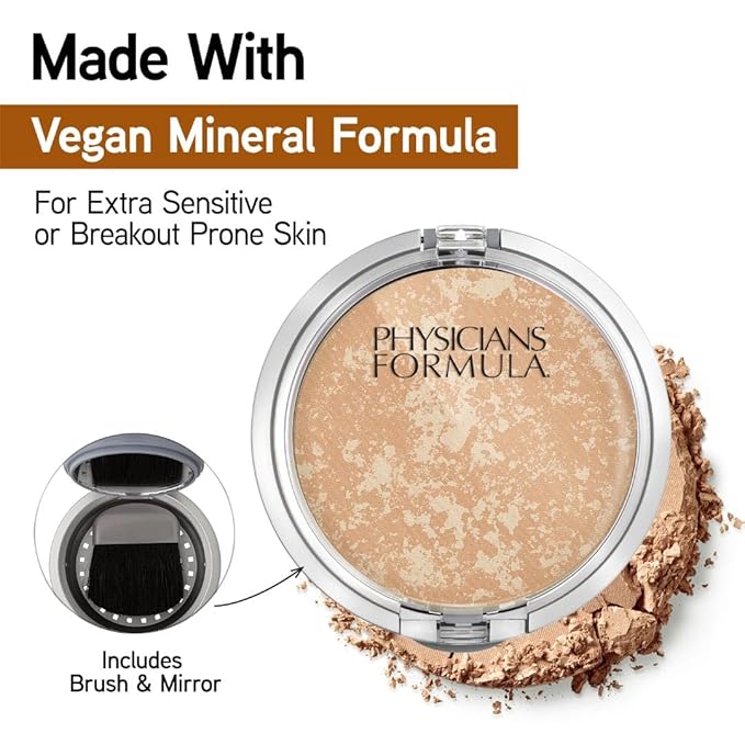 Physicians Formula Mineral Wear Talc-Free Face Powder, Light Coverage Mineral Makeup for Sensitive Skin – Buff Beige-Velvo Beauty