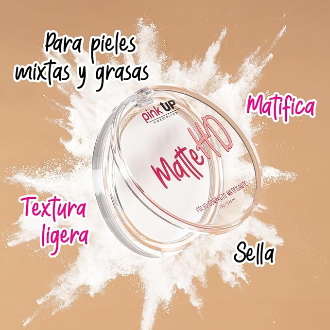 Matte HD Compact Powder Mattifying| Make up| Setting Powder| Pressed Powder | Face Make Up| For Combination Skin|Controls shine on facial skin| Model PKHD-Velvo Beauty