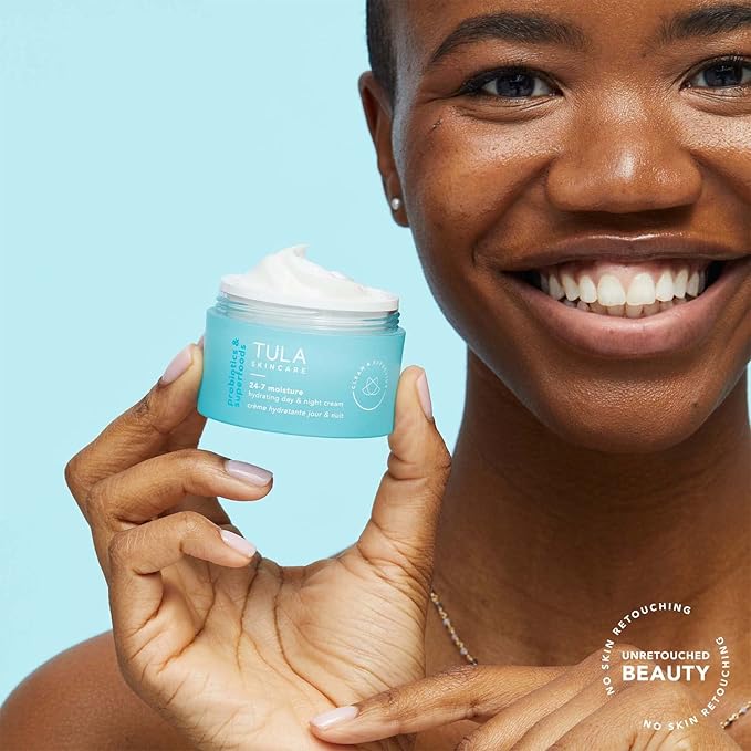 TULA Skin Care 24-7 Hydrating Day & Night Cream - Anti-Aging Moisturizer for Face, Contains Watermelon & Blueberry Extract, 1.5 oz.-Velvo Beauty