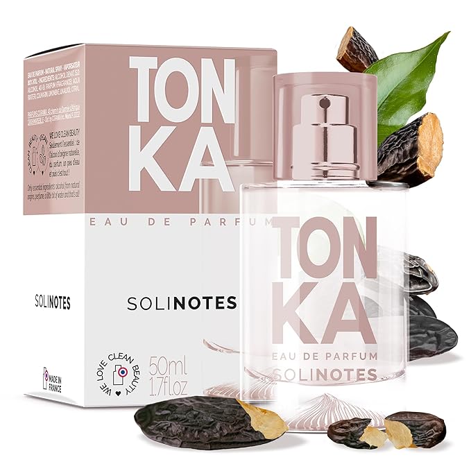 Solinotes Tonka Perfume for Women & Men, 1.7 Fl Oz/ 50 ML Eau De Parfum, Delicate Floral and Soothing Scent with Premium Ingredients - Clean Perfume, Cruelty Free, Vegan, Made in France-Velvo Beauty