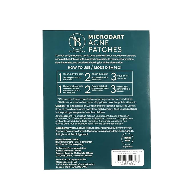 Microdart Acne Patch, Zit Patches for Cystic Acne Overnight Care, Cystic Acne Coverage, Pimple Patches Microdart Technology - Salicylic & Hyaluronic Acid (24 Count)-Velvo Beauty